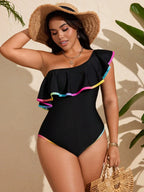 Maiô Plus Size Decote Assimétrico Sol da Enseada — fotografia 1 | Mar & Pérola