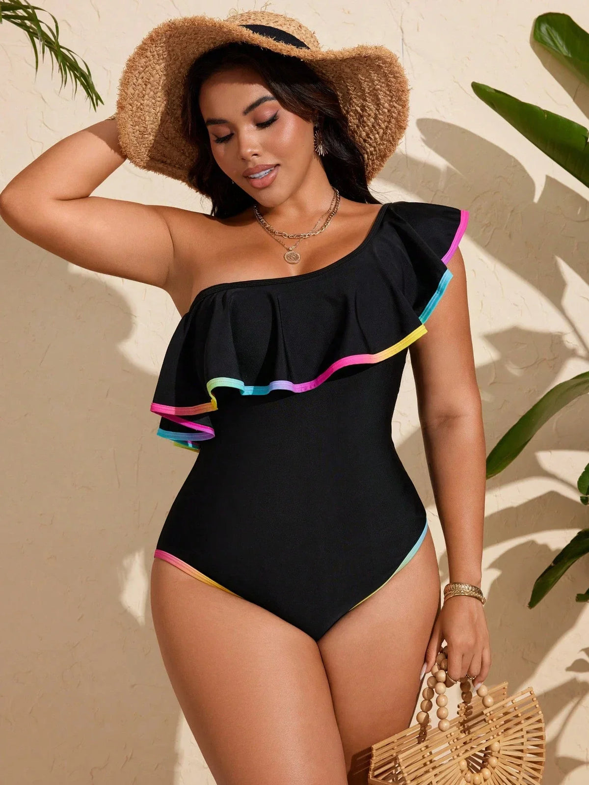 Maiô Plus Size Decote Assimétrico Sol da Enseada — fotografia 1 | Mar & Pérola