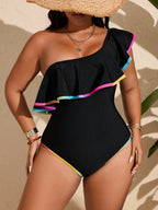 Maiô Plus Size Decote Assimétrico Sol da Enseada — fotografia 4 | Mar & Pérola