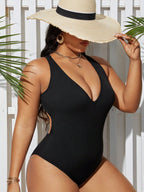 Maiô Plus Size Decote V Franzido Costa Serena — fotografia 3 | Mar & Pérola