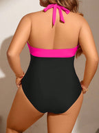 Maiô Plus Size Halter Costa do Sol com Pregas — fotografia 6 | Mar & Pérola