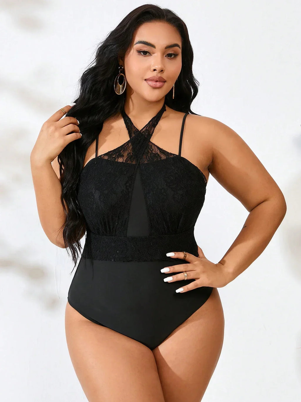 Maiô Plus Size Laço Contraste Brisa da Ilha — fotografia 1 | Mar & Pérola