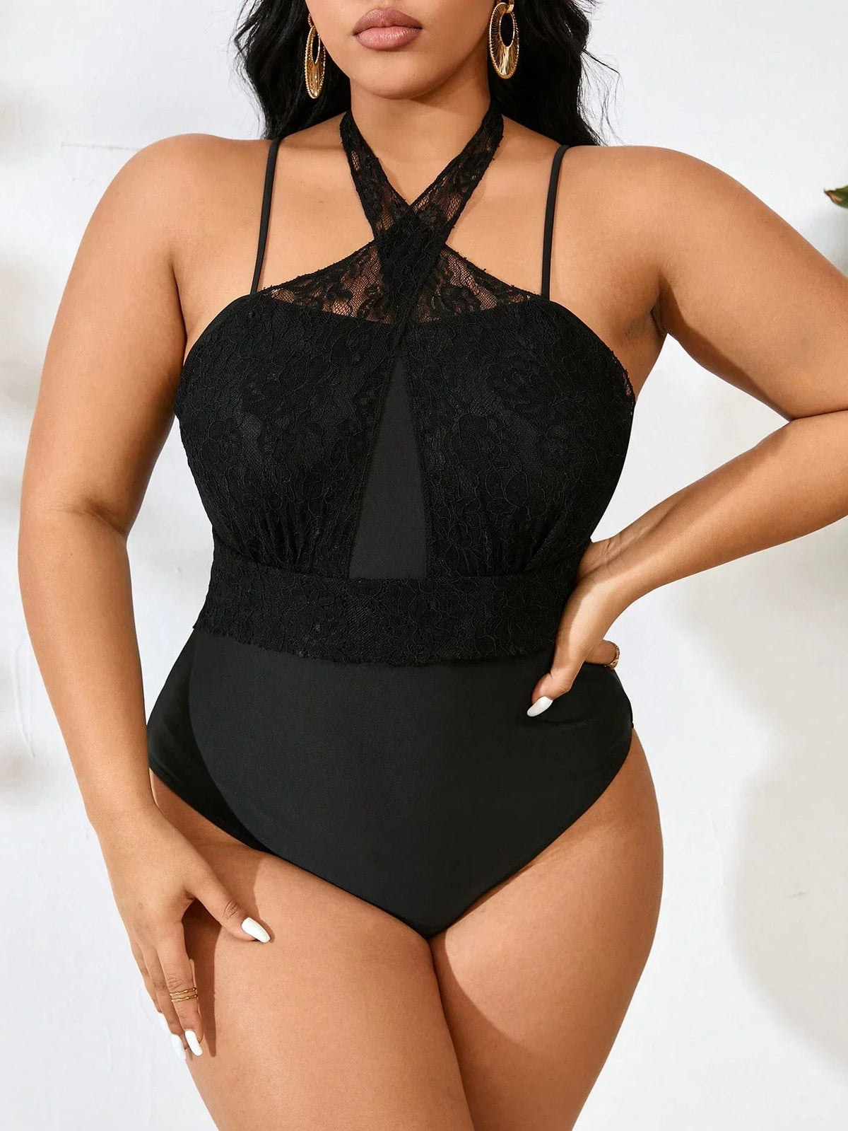 Maiô Plus Size Laço Contraste Brisa da Ilha — fotografia 4 | Mar & Pérola