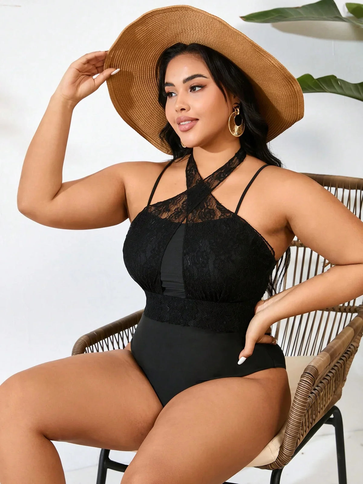Maiô Plus Size Laço Contraste Brisa da Ilha — fotografia 5 | Mar & Pérola