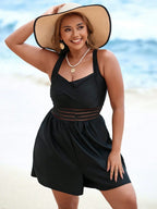 Maiô Plus Size Sem Mangas Listrado Ritmo da Costa — fotografia 1 | Mar & Pérola