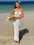 Saída de Praia Branca Halter Ajustado Enseada — fotografia 1 | Mar & Pérola