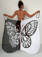 Saída de Praia Estampa Floral e Borboleta Flor de Maré — fotografia 10 | Mar & Pérola