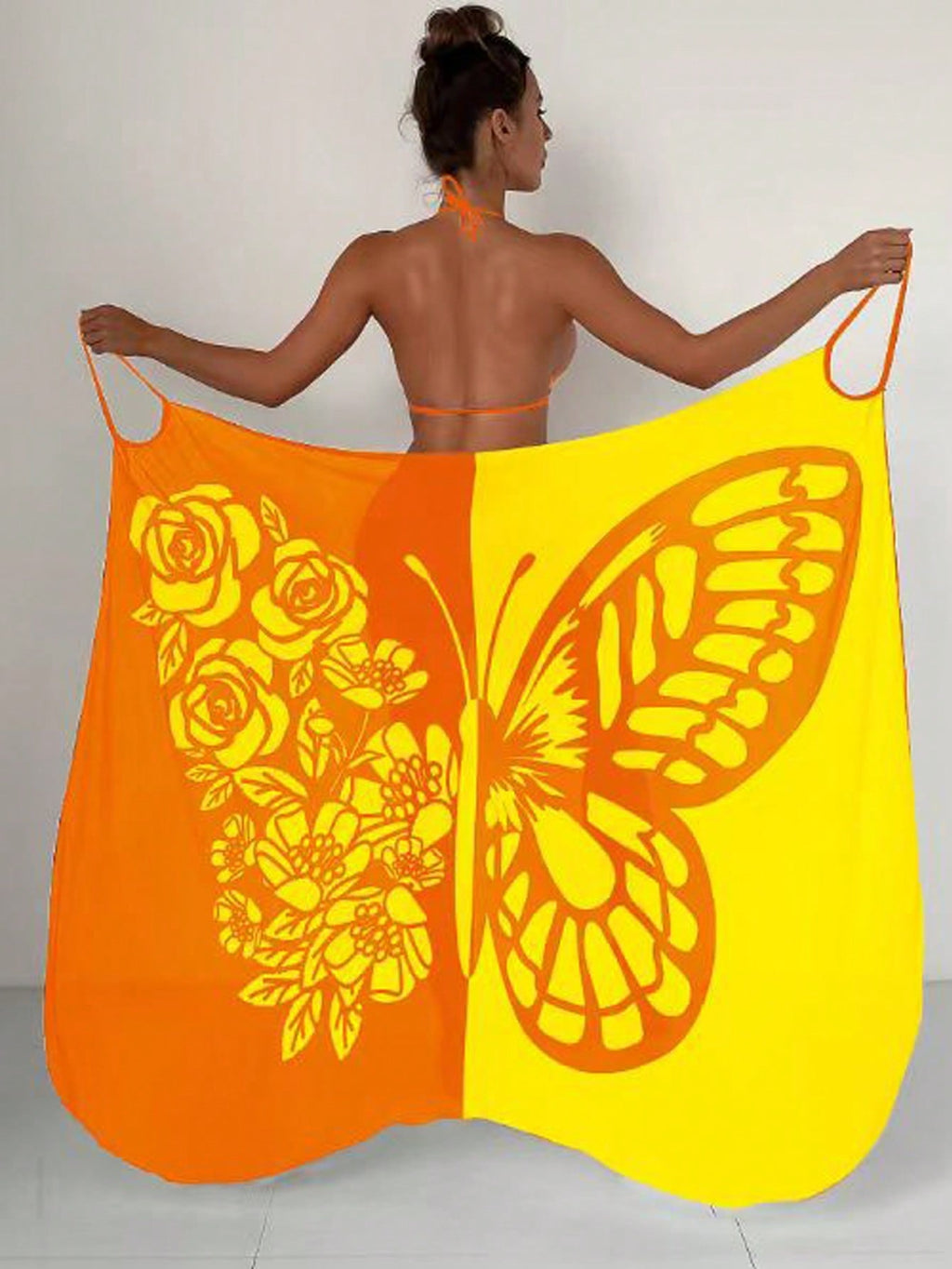 Saída de Praia Estampa Floral e Borboleta Flor de Maré — fotografia 16 | Mar & Pérola