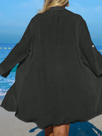 Saída de Praia Kimono Camisa Oversized Costa Serena com Botões — fotografia 2 | Mar & Pérola