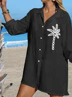 Saída de Praia Kimono Camisa Oversized Costa Serena com Botões — fotografia 5 | Mar & Pérola