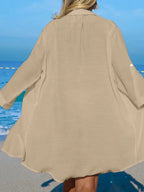 Saída de Praia Kimono Camisa Oversized Costa Serena com Botões — fotografia 12 | Mar & Pérola