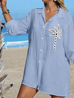 Saída de Praia Kimono Camisa Oversized Costa Serena com Botões — fotografia 30 | Mar & Pérola
