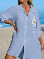 Saída de Praia Kimono Camisa Oversized Costa Serena com Botões — fotografia 31 | Mar & Pérola
