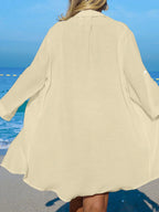 Saída de Praia Kimono Camisa Oversized Costa Serena com Botões — fotografia 41 | Mar & Pérola