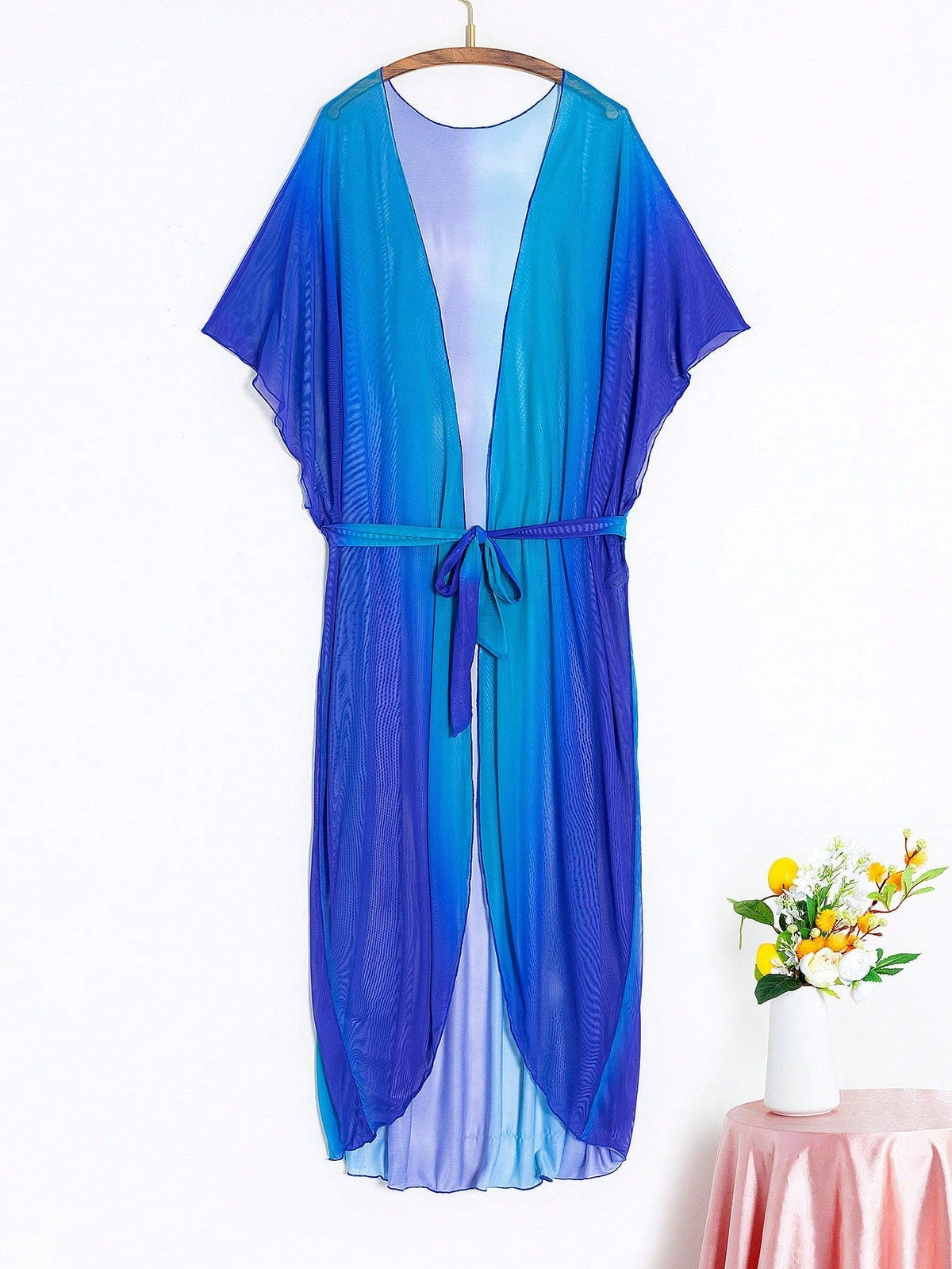 Saída de Praia Kimono Degradê Brisa da Ilha com Cinto — fotografia 3 | Mar & Pérola