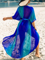 Saída de Praia Kimono Degradê Brisa da Ilha com Cinto — fotografia 5 | Mar & Pérola