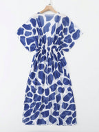 Saída de Praia Kimono Estampa Animal Print Costa Selvagem com Cordão — fotografia 7 | Mar & Pérola
