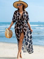 Saída de Praia Kimono Resort Brisa da Ilha com Cinto Meia Manga — fotografia 34 | Mar & Pérola
