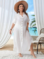 Saída de Praia Plus Size Camisa Longa Costa Serena — fotografia 1 | Mar & Pérola