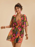 Saída de Praia Plus Size Cruzada Tie Back