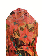 Saída de Praia Plus Size Cruzada Tie Back