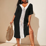 Saída de Praia Plus Size Detalhe Vazado Enseada