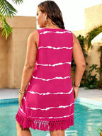 Saída de Praia Plus Size Estampa Tie Dye
