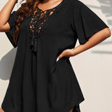 Saída de Praia Plus Size Manga Borboleta Sol da Enseada