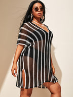 Saída de Praia Plus Size Oversized Brisa da Costa — fotografia 3 | Mar & Pérola