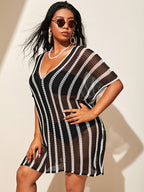 Saída de Praia Plus Size Oversized Brisa da Costa — fotografia 4 | Mar & Pérola