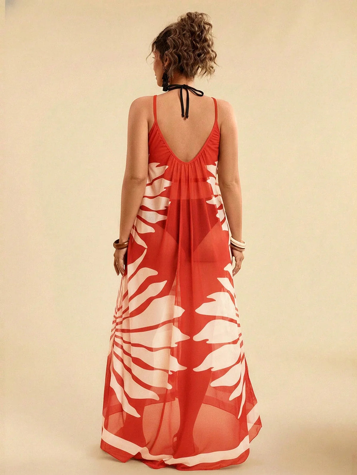 Saída de Praia Plus Size Ziguezague Vazada