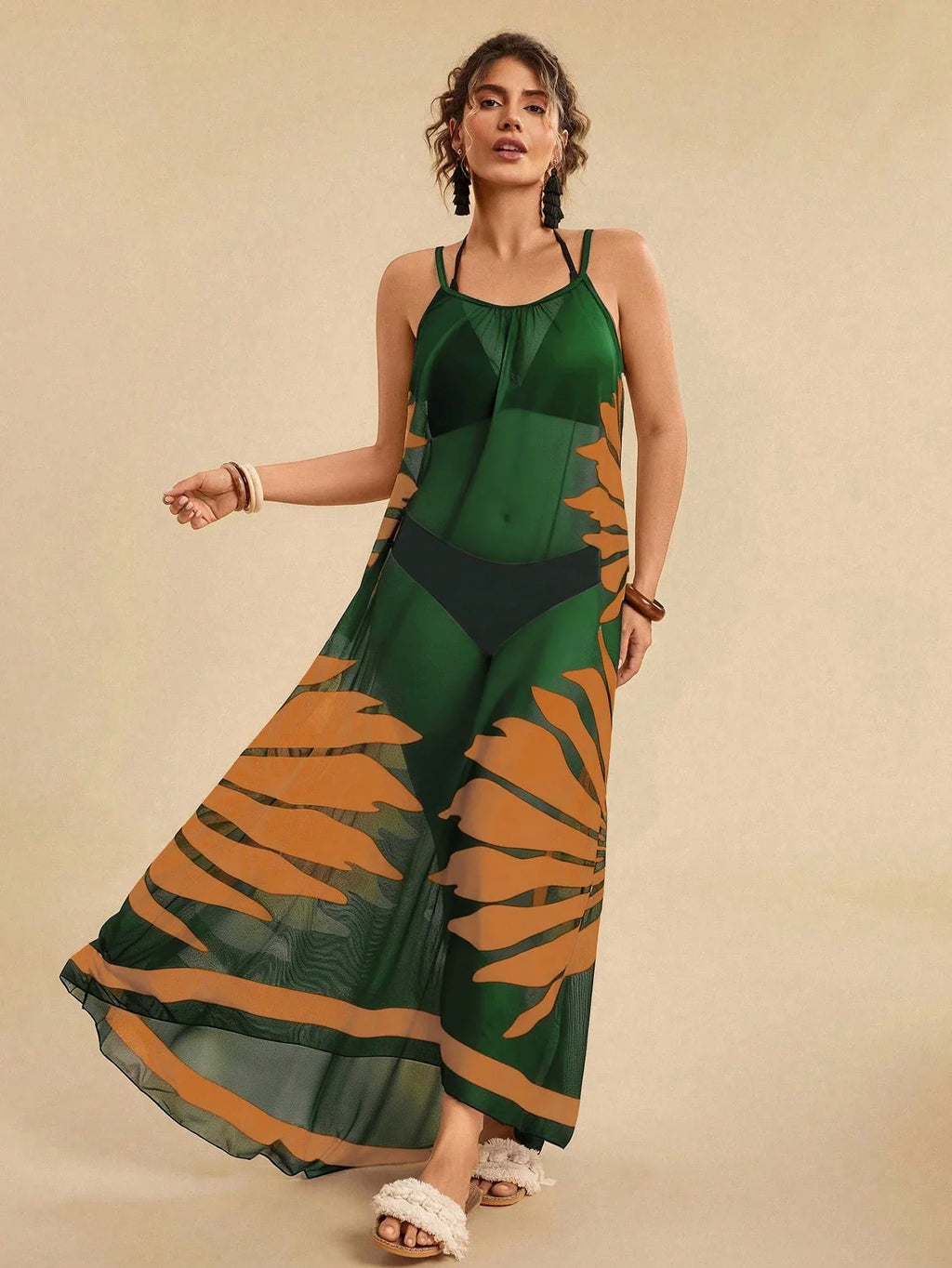 Saída de Praia Plus Size Ziguezague Vazada