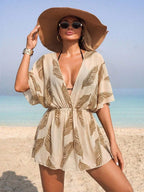 Saída de Praia Vestido Ajustado Maré Serena com Nó — fotografia 1 | Mar & Pérola