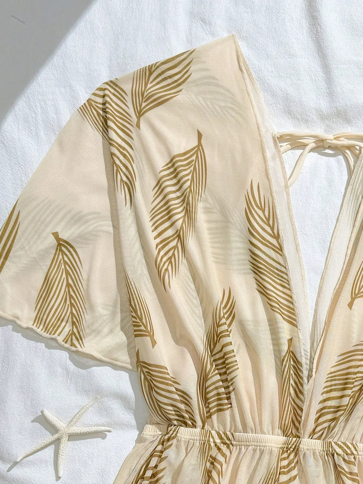 Saída de Praia Vestido Ajustado Maré Serena com Nó — fotografia 5 | Mar & Pérola