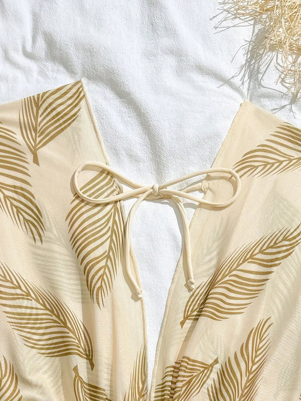 Saída de Praia Vestido Ajustado Maré Serena com Nó — fotografia 6 | Mar & Pérola
