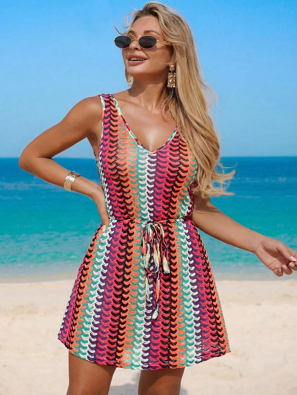 Saída de Praia Vestido Longo Enseada com Cinto Bordado — fotografia 15 | Mar & Pérola