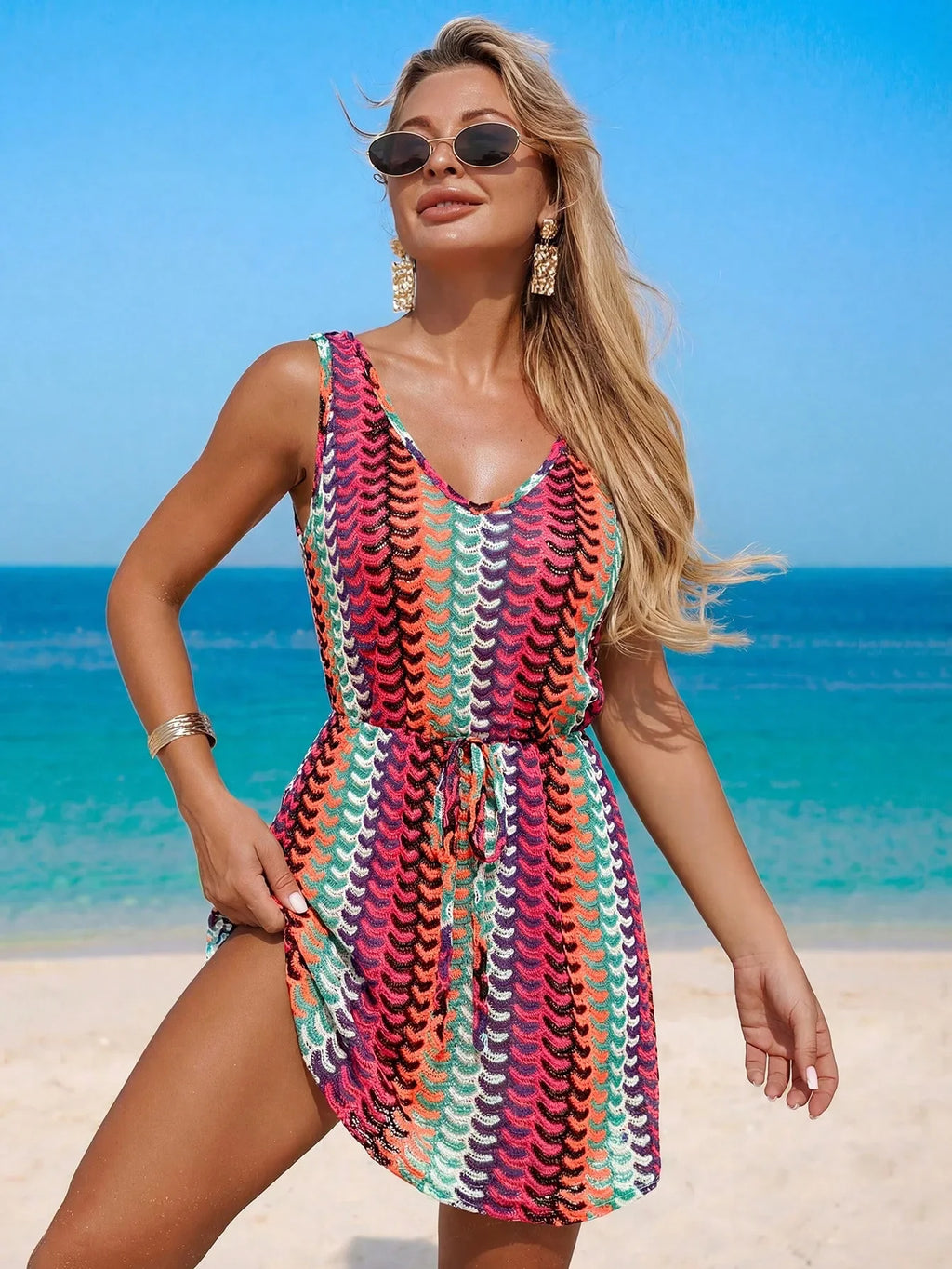 Saída de Praia Vestido Longo Enseada com Cinto Bordado — fotografia 17 | Mar & Pérola