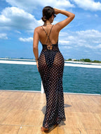 Saída de Praia Vestido Longo Transparente Alças Finas Costa do Sol — fotografia 7 | Mar & Pérola