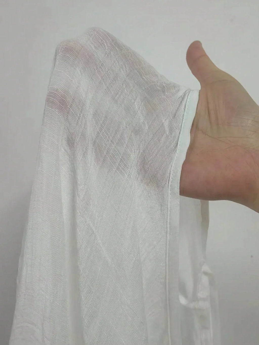 Saída de Praia Vestido Longo Transparente Gola Redonda Brisa de Verão — fotografia 6 | Mar & Pérola