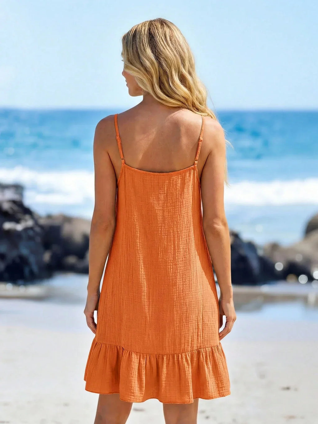 Saída de Praia Vestido Mini Enseada em A com Argola — fotografia 38 | Mar & Pérola