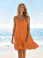 Saída de Praia Vestido Mini Enseada em A com Argola — fotografia 40 | Mar & Pérola