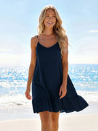 Saída de Praia Vestido Mini Enseada em A com Argola — fotografia 61 | Mar & Pérola