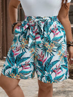 Shorts Plus Size Maré de Verão com Cinto — fotografia 3 | Mar & Pérola
