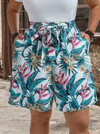 Shorts Plus Size Maré de Verão com Cinto — fotografia 6 | Mar & Pérola
