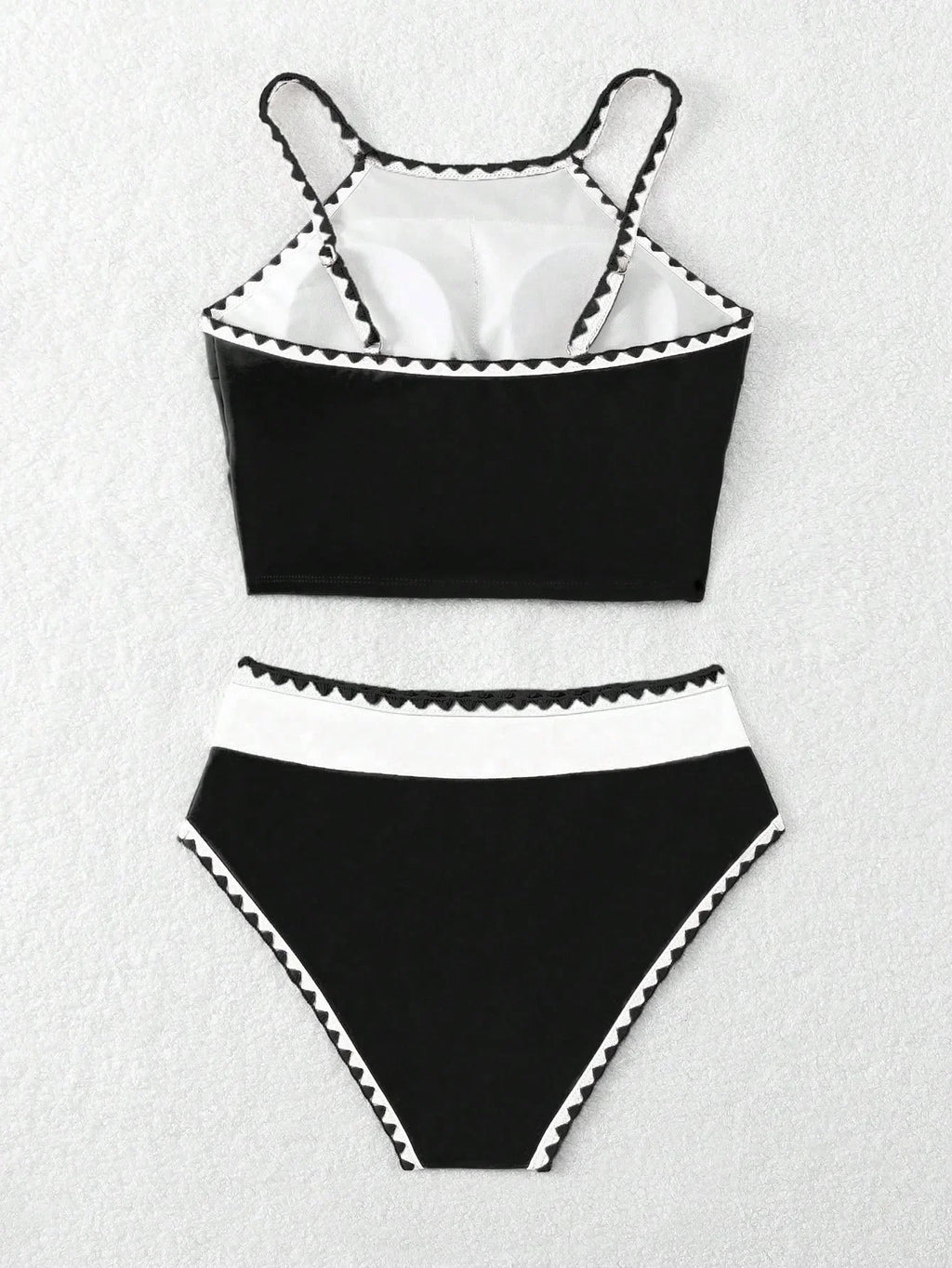 Tankini Bloco de Cores Ziguezague Bojo Inteiro