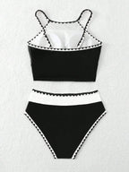 Tankini Bloco de Cores Ziguezague Bojo Inteiro