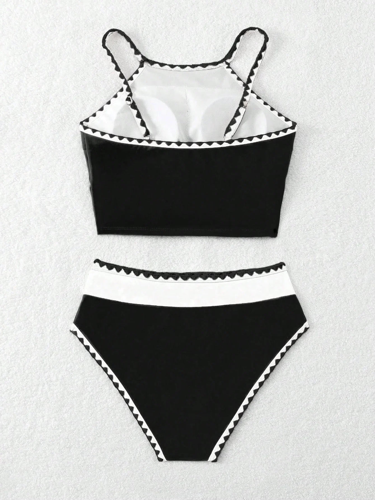 Tankini Bloco de Cores Ziguezague Bojo Inteiro