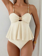 Tankini Enrugado Enseada com Babado e Alças Finas — fotografia 7 | Mar & Pérola
