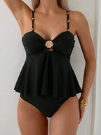 Tankini Enrugado Enseada com Babado e Alças Finas — fotografia 12 | Mar & Pérola