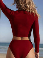 Tankini Esportivo Gola Alta Sol da Enseada com Zíper — fotografia 12 | Mar & Pérola